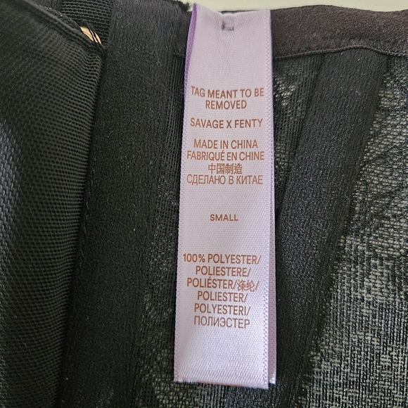 Savage X Fenty Black Lace Corset Size Small - Picture 9 of 9